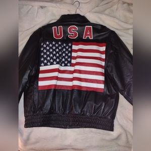 Vintage Xl Leather Gallery USA leather coat. New W/O tags